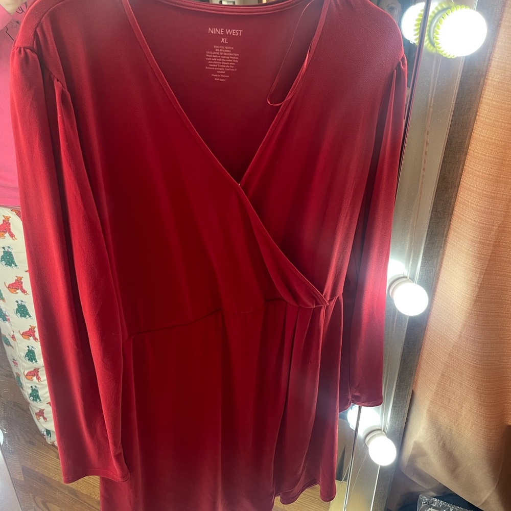 Nine West Crimson Long Sleeve Dress FORSALE